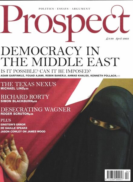 Prospect Magazine – April 2003 Cover