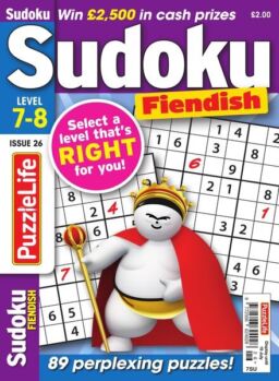 PuzzleLife Sudoku Fiendish – Issue 26 – June 2018