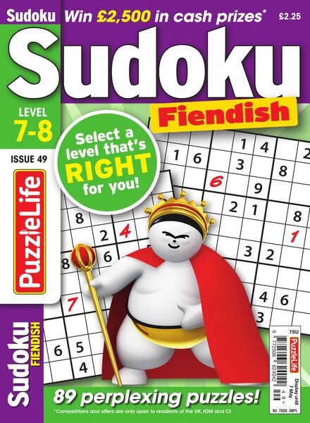 PuzzleLife Sudoku Fiendish – Issue 49 – April 2020 Cover