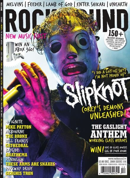Rock Sound Magazine – December 2008 Cover