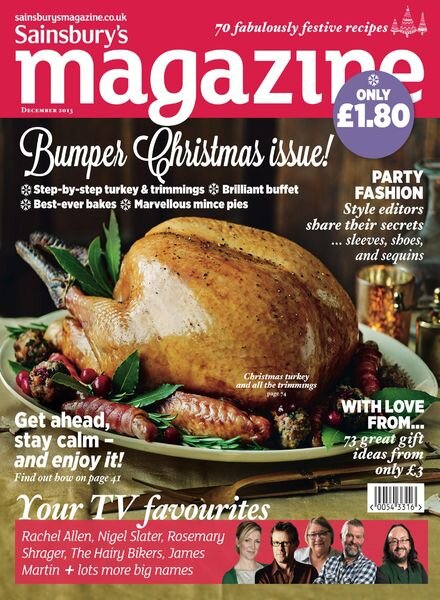 Sainsbury’s Magazine – December 2013 Cover