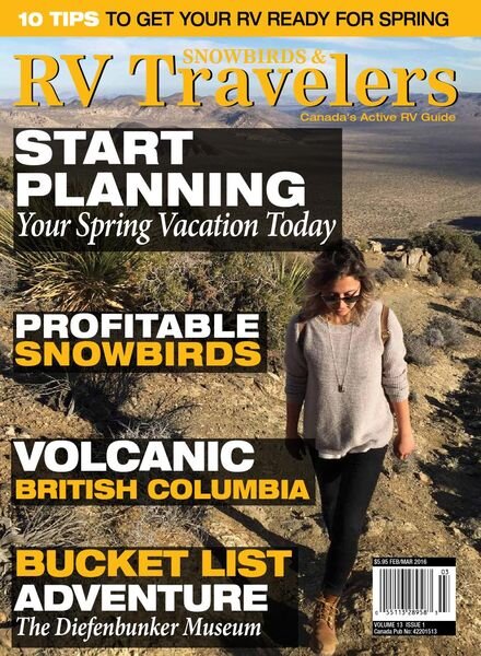 Snowbirds & RV Travelers – February-March 2016 Cover
