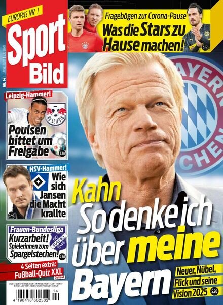 Sport Bild – 01 April 2020 Cover