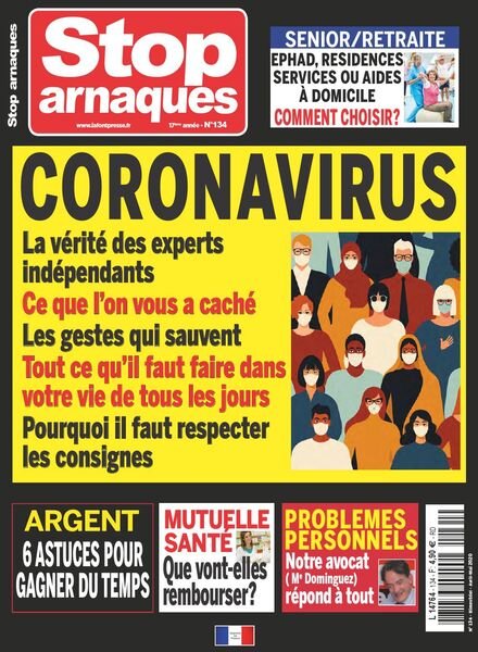 Stop Arnaques – mars-avril 2020 Cover