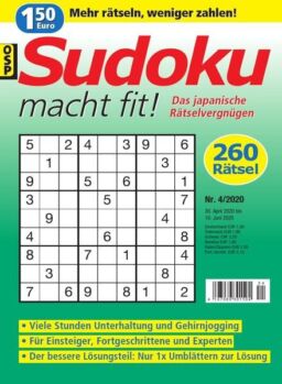 Sudoku macht fit – Nr.4 2020