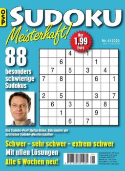 Sudoku Meisterhaft – 24 April 2020