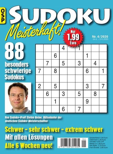 Sudoku Meisterhaft – 24 April 2020 Cover