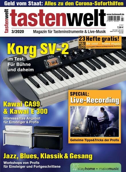 Tastenwelt – Mai-Juni 2020 Cover