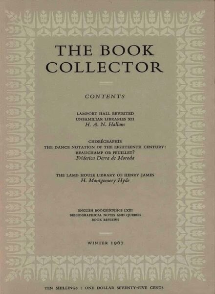 The Book Collector – Winter 1967 Cover