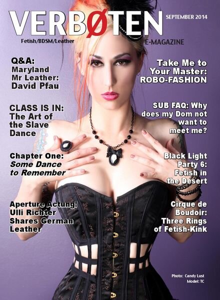 Verboten Magazine – September 2014 Cover