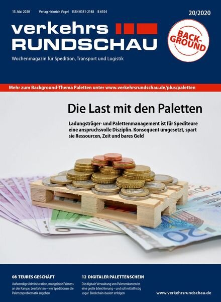 VerkehrsRundschau – 11 Mai 2020 Cover