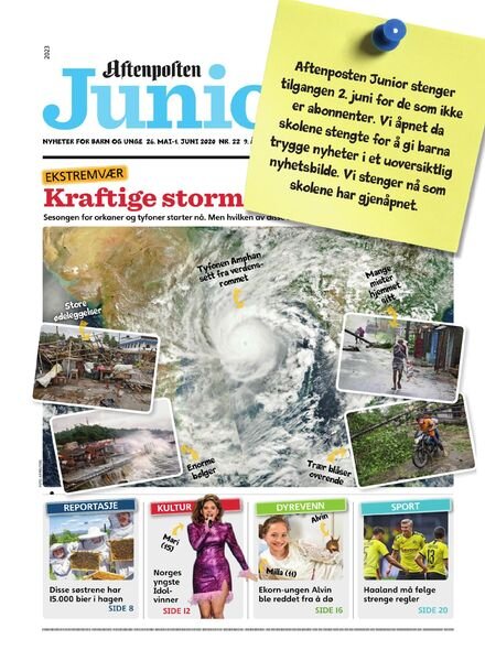Aftenposten Junior – 26 mai 2020 Cover