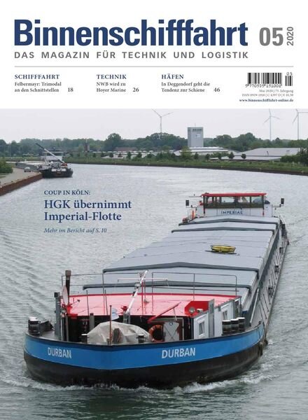 Binnenschifffahrt – Mai 2020 Cover