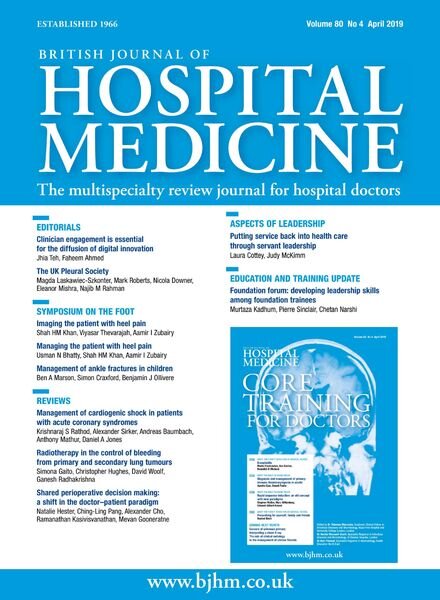 British Journal of Hospital Medicine – April 2019 Cover