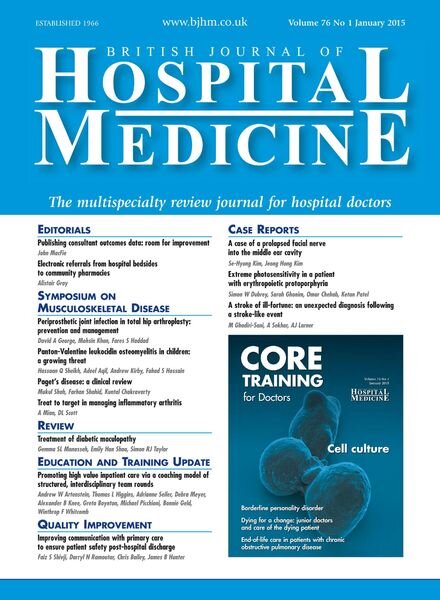 British Journal of Hospital Medicine – January 2015 Cover