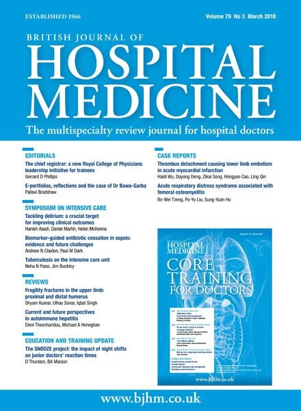 British Journal of Hospital Medicine – March 2018 Cover