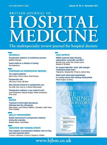 British Journal of Hospital Medicine – November 2017 Cover