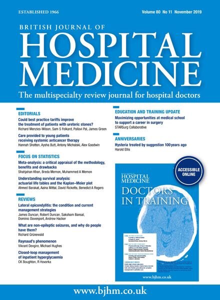 British Journal of Hospital Medicine – November 2019 Cover