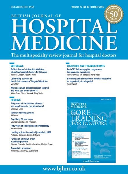 British Journal of Hospital Medicine – October 2016 Cover