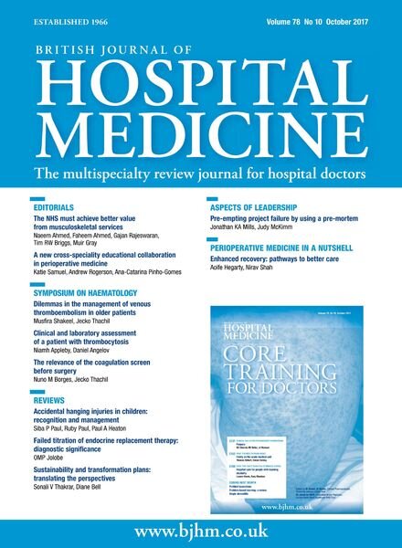 British Journal of Hospital Medicine – October 2017 Cover