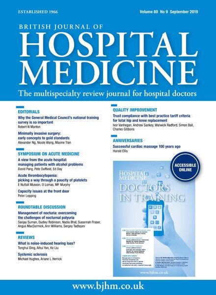 British Journal of Hospital Medicine – September 2019 Cover