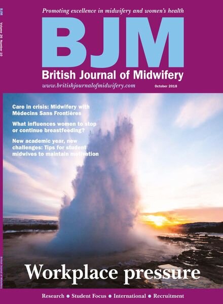 British Journal of Midwifery – October 2018 Cover
