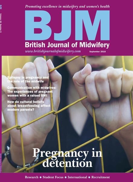 British Journal of Midwifery – September 2018 Cover