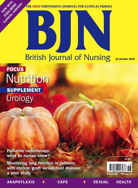 British Journal of Nursing – 10 October 2019 Cover
