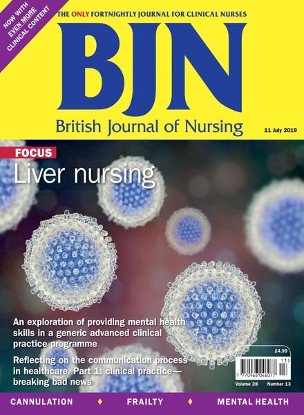 British Journal of Nursing – 11 July 2019 Cover