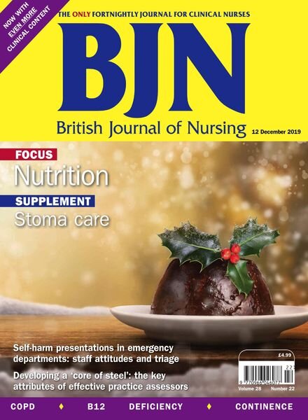 British Journal of Nursing – 12 December 2019 Cover