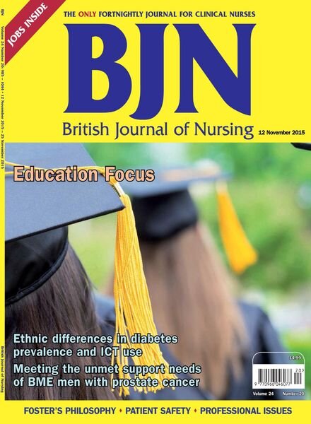 British Journal of Nursing – 12 November 2015 Cover