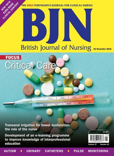 British Journal of Nursing – 22 November 2018 Cover