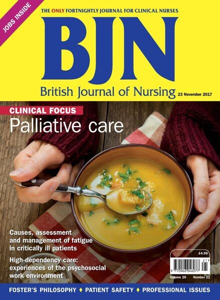British Journal of Nursing – 23 November 2017 Cover
