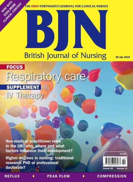 British Journal of Nursing – 25 July 2019 Cover