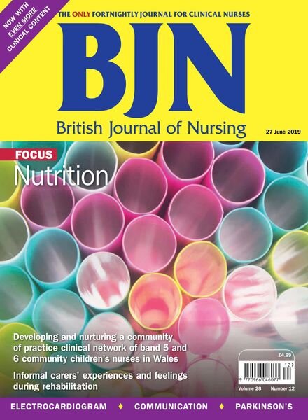British Journal of Nursing – 27 June 2019 Cover