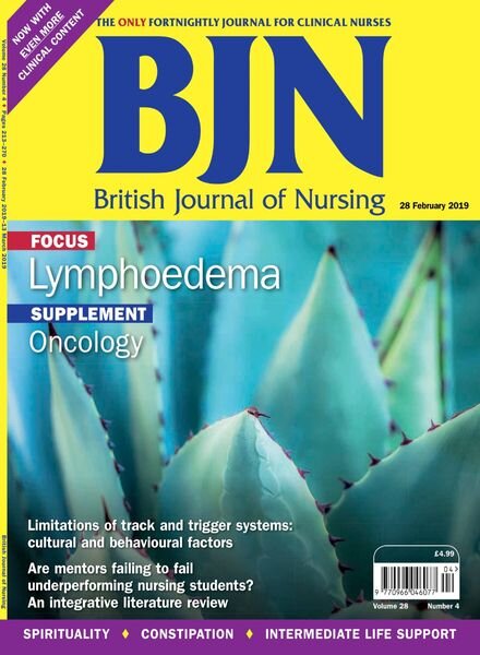 British Journal of Nursing – 28 February 2019 Cover