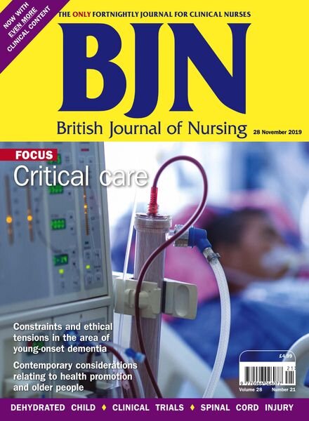 British Journal of Nursing – 28 November 2019 Cover