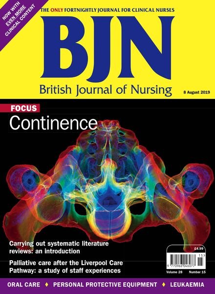 British Journal of Nursing – 8 August 2019 Cover
