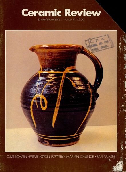 Ceramic Review – January-February 1985 Cover