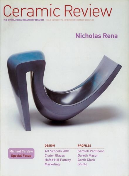 Ceramic Review – november- December 2001 Cover