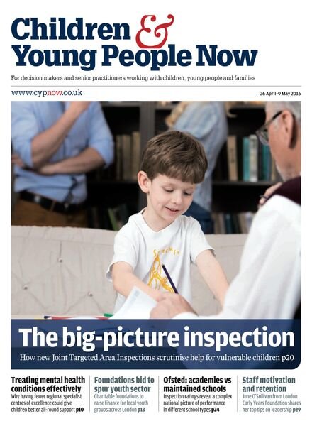 Children & Young People Now – 26 April 2016 Cover