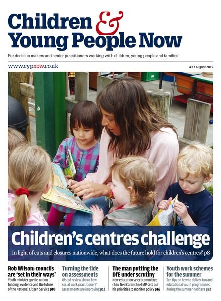 Children & Young People Now – 4 August 2015 Cover