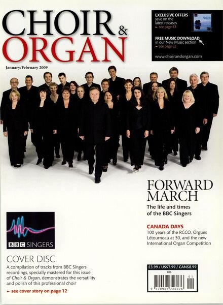 Choir & Organ – January-February 2009 Cover