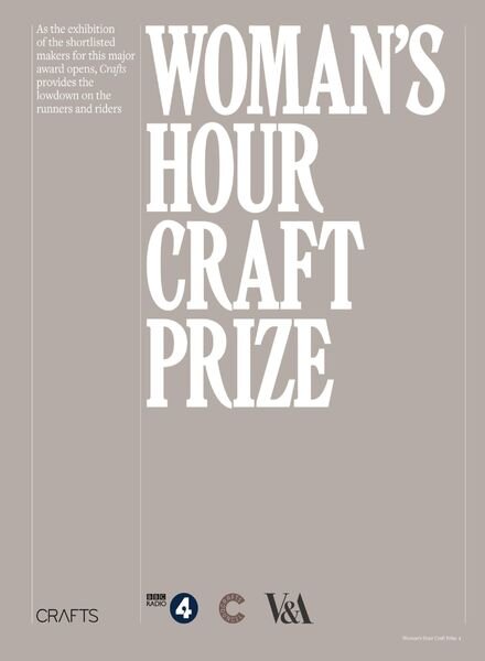 Crafts – Crafts Woman’s Hour Craft Prize 2017 Special Cover