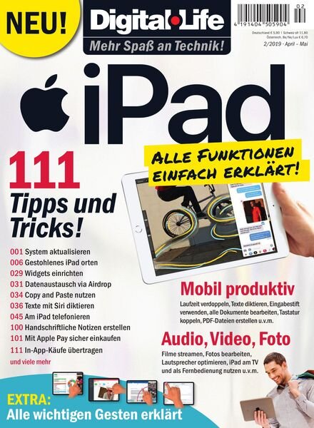Digital Life – 111 Tipps zum iPad – April-Mai 2019 Cover