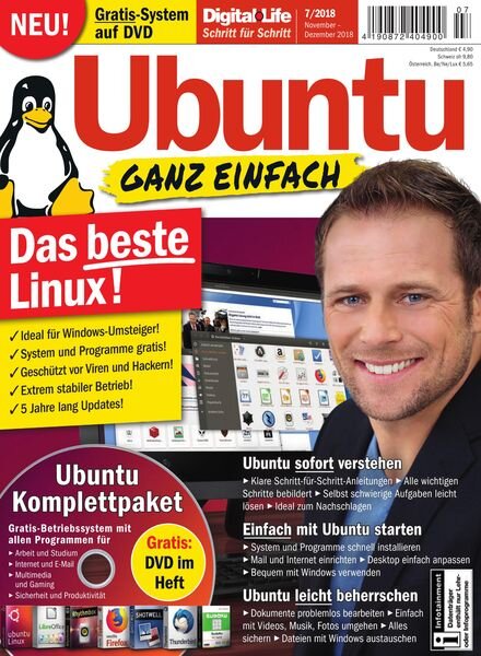 Digital Life – Ubuntu – november-Dezember 2018 Cover