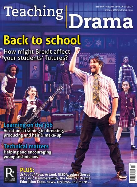 Drama & Theatre – Issue 67, Autumn Term 1 2016-17 Cover