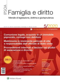 Famiglia e Diritto – Maggio 2020