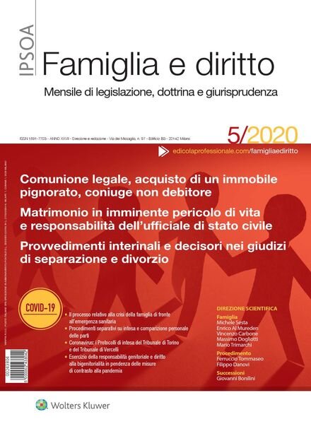 Famiglia e Diritto – Maggio 2020 Cover