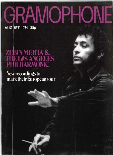 Gramophone – August 1974 Cover